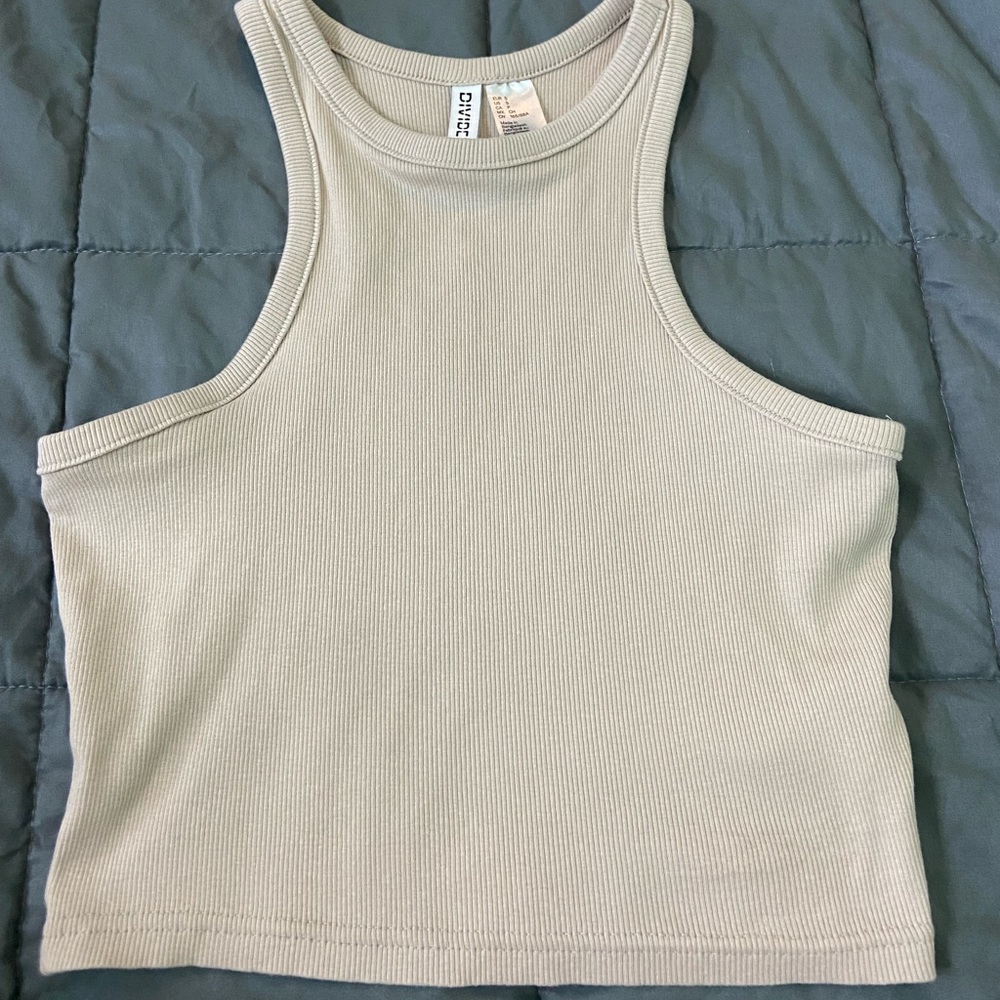 H&M Tan/beige High neck Tank top